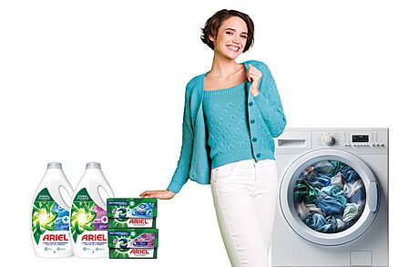 Úinné praní s Ariel Touch of Lenor poskytuje prádlu i sví vni