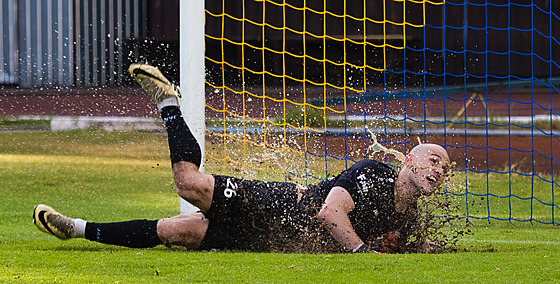 Druhá fotbalová liga, FK Varnsdorf - FK Píbram, 19. kvtna 2024. Branká host...