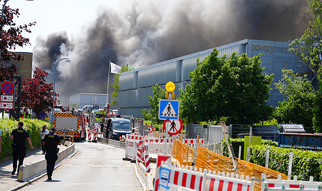 V kancelářích farmaceutické firmy Novo Nordisk u Kodaně vypukl rozsáhlý požár