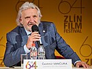 Prezident Zln Film Festivalu estmr Vanura pi zahjen 64. ronku (kvten...