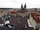 Oslavy zisku titulu mistr svta na Staromstskm nmst v Praze. (27. kvtna...