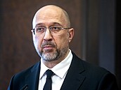 Ukrajinský premiér Denys myhal. (28. kvtna 2024)