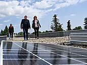 Brn�nská primátorka Markéta Va�ková (v pop�edí) a její nám�stek René �erný...