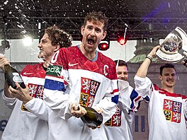 Oslavy zisku titulu mistr svta v ledním hokeji na Staromstském námstí v...