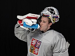 Luká� Dostál na úterním tréninku �eské reprezentace.