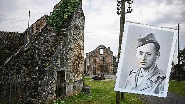 Ludvík Máníek jako písluník francouzské armády na snímku z roku 1944. V...