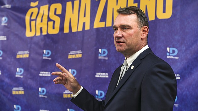 Tiskov konference u pleitosti setkn frakce Identita a demokracie (ID) v Praze. Na snmku Radim Fiala (SPD). (23. kvtna 2024)