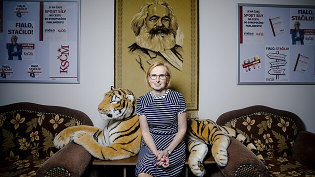 Europoslankyn� a p�edsedkyn� KS�M Kate�ina Kone�n� (22. kv�tna 2024)