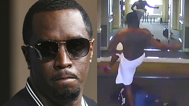 Sean „Diddy“ Combs napadl v roce 2016 svou partnerku Cassie Venturovou. Záběry z hotelové chodby zveřejnila CNN. (2024)