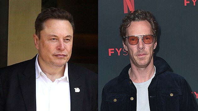 Elon Musk a Benedict Cumberbatch