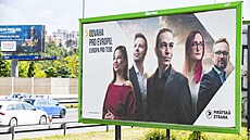 Billboard Pirát� na pra�ské Ji�ní spojce. (20. kv�tna 2024)