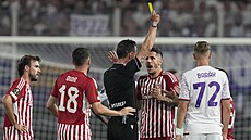 �eský zálo�ník Antonín Barák ve finále Konferen�ní ligy proti Olympiakosu.