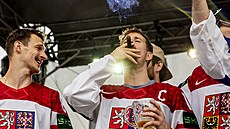 Oslavy zisku titulu mistr� sv�ta v ledním hokeji na Starom�stském nám�stí v...