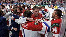 Finále MS v hokeji výcarsko - esko 0:2. Hokejisté slaví zlaté medaile. (26....