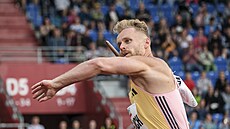 Jakub Vadlejch hází na Zlaté trete.