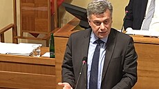 Ministr spravedlnosti Pavel Blaek v Senátu pi jednání o redefinici znásilnní