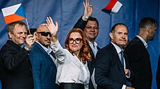 Pedvolební mítink SPD a Trikolory na Václavském námstí. (23. kvtna 2024)