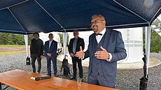 Generální editel spolenosti S&M CZ Martin Hofman bhem slavnostního otevení...