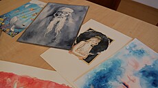 Pi studiu Michaela Málková vyzkouela adu výtvarných technik. Akvarel si vak...