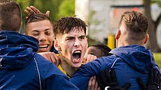 Druhá fotbalová liga, FK Varnsdorf - FK Píbram, 19. kvtna 2024. Domácí Matyá...