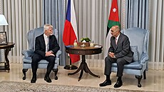 Setkání prezidenta Petra Pavla s jordánským premiérem Bierem Chasávnou v...