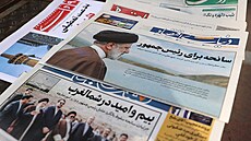 Íránský prezident Ebrahím Raísí a ministr zahranií Hosejn Amírabdolláhján...