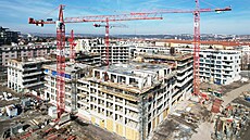 Pr�b�h výstavby nové Parkové �tvrti na �i�kov�