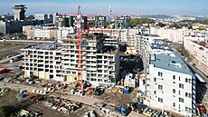 Pr�b�h výstavby nové Parkové �tvrti na �i�kov�