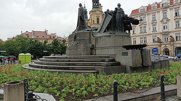 Okrasné rostliny na Staromstském námstí 