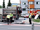 Tragick nehoda cyklisty a kamionu