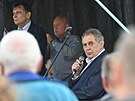 Na mítinku Jiího Paroubka a exprezidenta Miloe Zemana v Teplicích