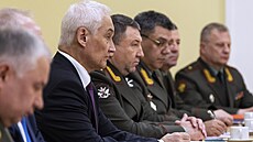 Ruský ministr obrany Andrej Belousov pi jednání v Minsku (24. kvtna 2024)