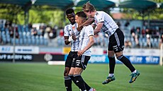 Radost �eských Bud�jovic po vyrovnání v utkání s Táborskem.
