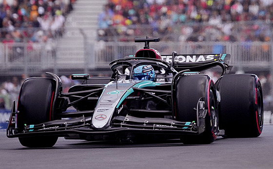 George Russell z Mercedesu b�hem kvalifikace na Vekou cenu Kanady