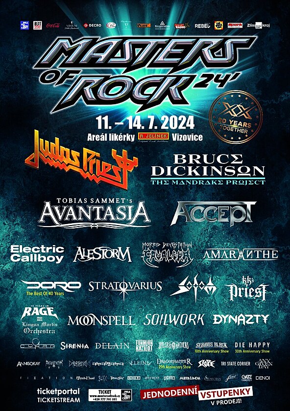 Vizovick metalov festival MASTERS OF ROCK slav 20. vro!