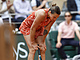 Tenistka Aryna Sabalenková zhluboka dýchá ve tvrtfinále Roland Garros.
