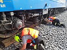 Hasii Správy eleznic pipravují pokozené vagóny a lokomotivy na...