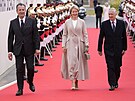 Belgický král Philippe (vpravo) a královna Mathilde na 80. výroí vylodní v...