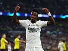 Nespokojený úto�ník Realu Madrid Vinícius Júnior.