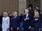 Prezidenti Macron a Biden s prvními dámami pi oslavách 80. výroí Dne D (6....