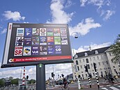 Billboard k evropským volbám ped Námoním muzeem v nizozemském Amsterdamu....
