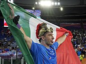 Ital Leonardo Fabbri bhem finále koule na mistrovství Evropy v ím.
