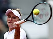 Markéta Vondrouová bhem osmifinále Roland Garros.