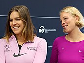 Barbora Hermannová (vlevo) a Marie-Sára tochlová jsou na ostravském turnaji v...