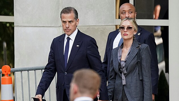 Hunter Biden pijd k soudu ve mst Wilmington. (3. ervna 2024)