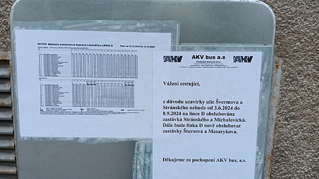 Rekonstrukce vodovodu a kanalizace v Litomicch pinesla a jet pinese adu uzavrek. (3. ervna 2024)