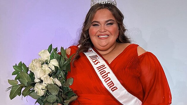 Sara Millikenov. Nov vtzka soute krsy Miss Alabama v 150 kilogram. (erven 2024)