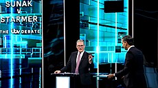 Keir Starmer a Rishi Sunak v pedvolební debat stanice ITV (4. ervna 2024)
