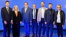 Pedvolební superdebata na iDNES.cz. Debaty se úastní zleva za SPD a Trikoloru...