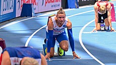 Pavel Maslák na startu rozbhu.